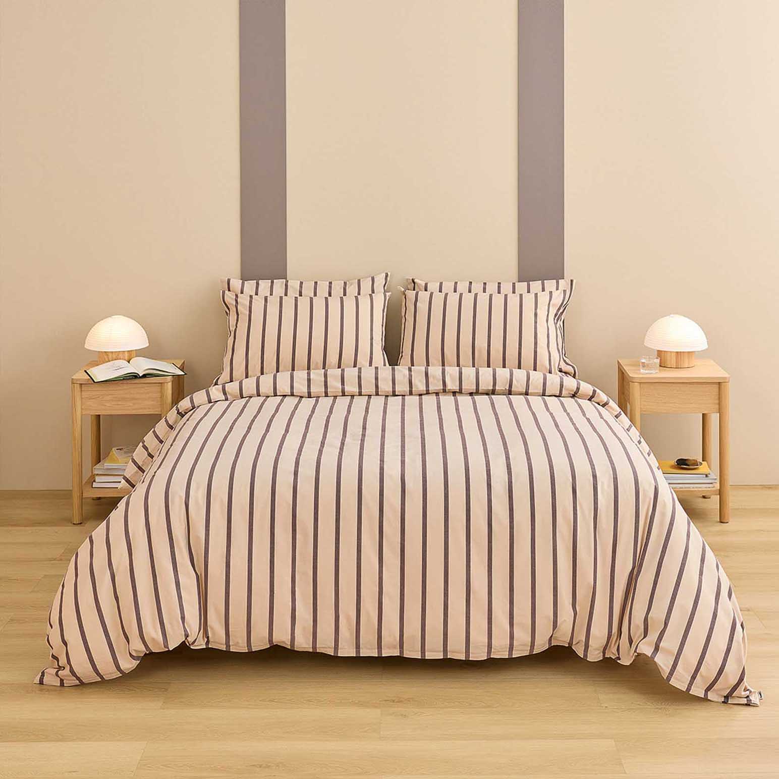 HOMMEY. Quilt Cover Raisin Brown